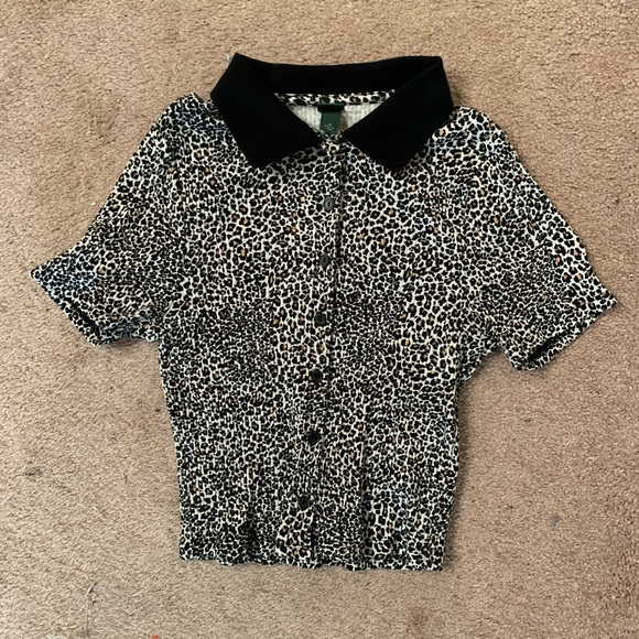 wild fable Tops - Target wild fable cheetah leopard print crop top